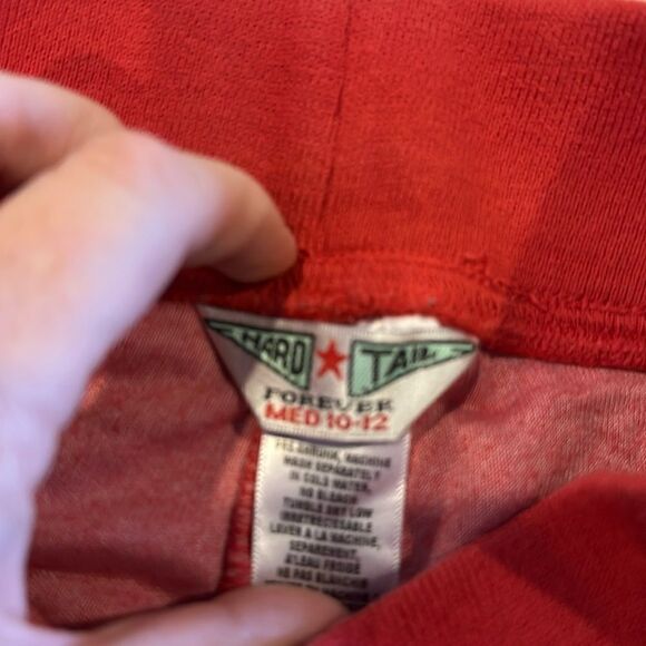 Hard Tail Girls Red Terry Drawstring Shorts, Size M 10/12 - Picture 3 of 6